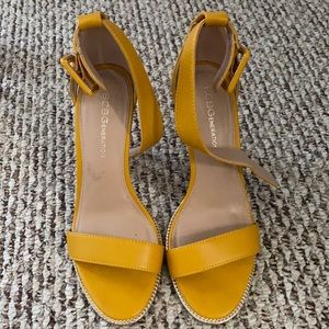 BCBG yellow heels
